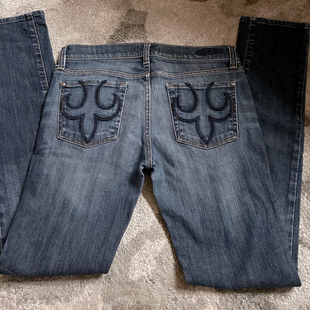 P Denim ‘Pencil Leg’ Womens Size 29 Dark Blue Skinny EUC